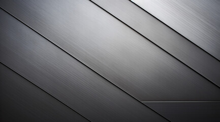 Wall Mural - Geometric lines and shapes on a matte black metal background.