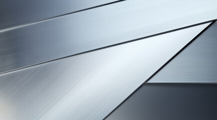 Wall Mural - Crossed lines on a matte metal surface creating a geometric pattern.