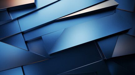 Wall Mural - Vibrant blue abstract metal texture with a sharp geometric pattern.