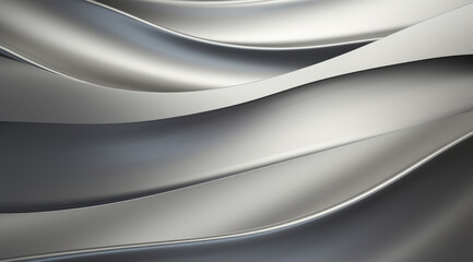 Wall Mural - Abstract black metal texture with a sleek, wavy design.