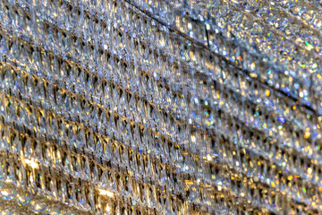 macro lights from a chandelier with a three dimensional design, backdrop