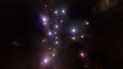 Wall Mural - star forming region, gas nebula accumulation, astrophotography, space landscape 3d science visualisa