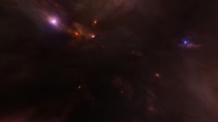Wall Mural - Abstract dark colors nebula. antimatter in space