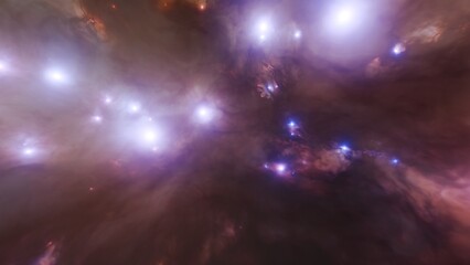 Wall Mural - Distant nebula in far away galaxy
