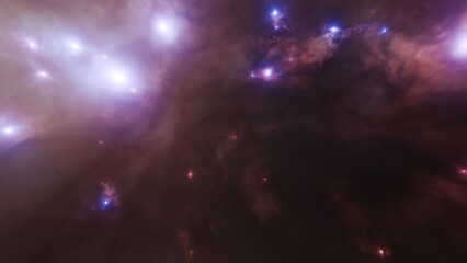 Wall Mural - Abstract Purple Nebula background