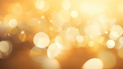 Wall Mural - Abstract golden bokeh background. Christmas and New Year concept. Soft light defocused spots