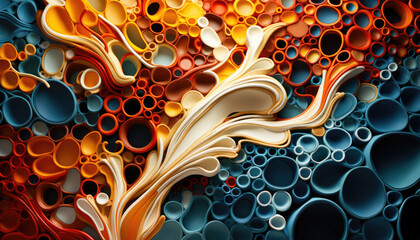 Absract Dynamic Organic Background. Biomorphic design free form surface. Fractal organic structure.
