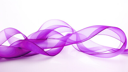 soft magenta ribbon on white background