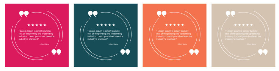 customer review or testimonial social media post banner