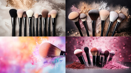 Wall Mural - makeup brushes