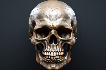 Realistic skull front view