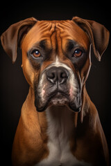 Wall Mural - Portrait from beautiful Boxer Dog