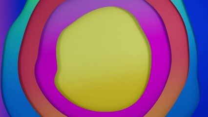 Wall Mural - abstract looping animation of background with geometric shapes. moving layered banner or presentatio