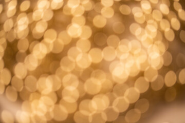 Poster - golden bokeh Christmas lights background