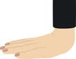 Vector illustration of human hand.