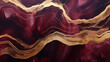 Burgundy and Gold Agate Watercolor Wallpaper or Background 