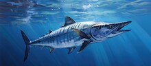 Fortunate Angler With Stunning Wahoo Catch - Scombridae Fish