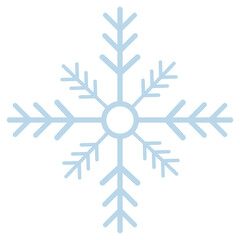 Wall Mural - Blue silhouette snow flake sign isolated on white background.