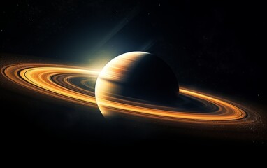 planet saturn image 3d rendering