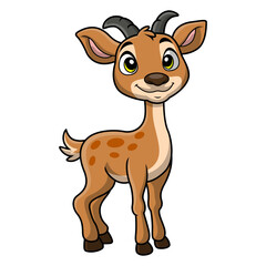 Wall Mural - Cute impala cartoon on white background