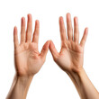 © Supardi - two hands raised on transparent background
