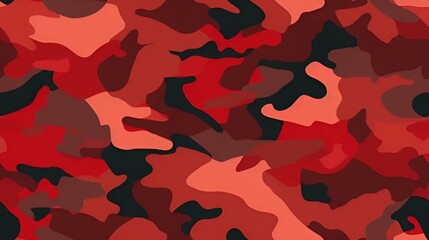Wall Mural - red camouflage background | generative AI