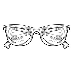 Sticker - glasses handdrawn