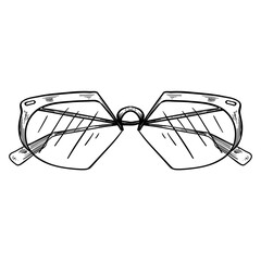 Sticker - glasses handdrawn