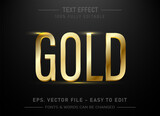 Fototapeta Panele - Editable gold realistic modern text effect