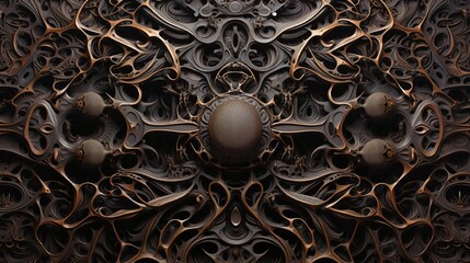 Wall Mural - a fusion of rhythmic, pulsating patterns creating an otherworldly tapestry of mesmerizing intricacy.