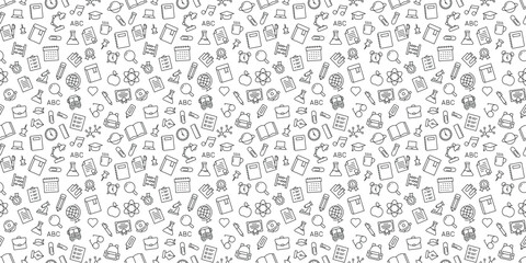 Seamless pattern back to school, Education element bacground