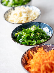 Wall Mural - chopped vegetables in a bowl