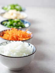 Wall Mural - chopped vegetables in a bowl