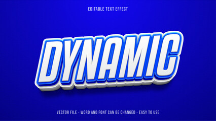Poster - Editable blue text effect, bold text style