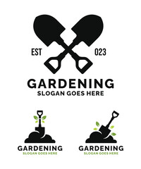 Wall Mural - Gardening logo set design vector illustration