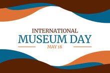 International Museum Day Wallpaper With Vintage Old Color Border Design And Typography In The Center