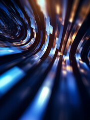 Canvas Print - Abstract light background in blue and yellow tones,created with Generative AI tecnology.