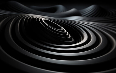 Wall Mural - Gray spiral abstract graphic,created with Generative AI tecnology.