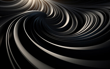 Poster - Gray spiral abstract graphic,created with Generative AI tecnology.