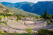 Delphi in Greece. Ancient theater of Delphi