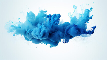 Wall Mural - Dark blue to blue blot of watercolor