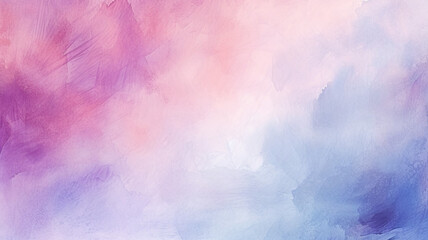 Sticker - Smooth light pink purple shades and blue watercolor white backgr