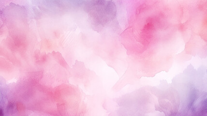 Wall Mural - Pink watercolor abstract splashes