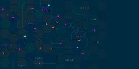 Vectors Global network connection and communication technology concept design. Abstract minimalistic background with digital lines and dots connection. 