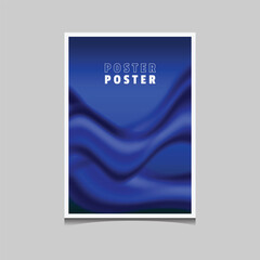 Poster - Fluid and wavy blur gradient background for poster banner cover vector