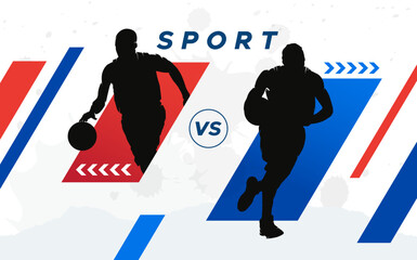 Wall Mural - Sports design-Design for banners and posters with the concept of celebrating National Sports Day featuring basketball players. national sports celebration banner