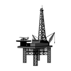 Wall Mural - Oil Rig Drilling Platform Design Illustration vector eps format , suitable for your design needs, logo, illustration, animation, etc.