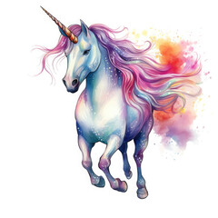  Drawing cartoon unicorn Illustration, Generative Ai