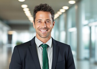 Portrait of happy smiling confident Accountant with suit