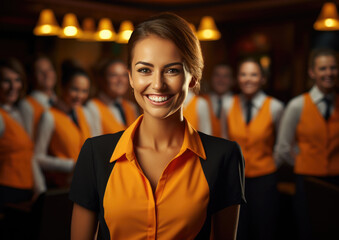 Wall Mural - Portrait of happy smiling confident Hotel Staff